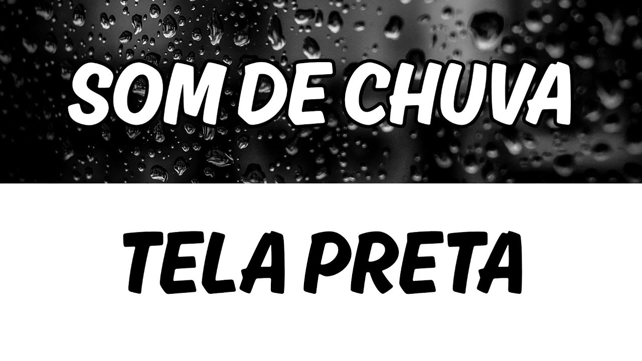 Som de chuva com TELA PRETA por 8 horas para dormir, relaxar e estudar