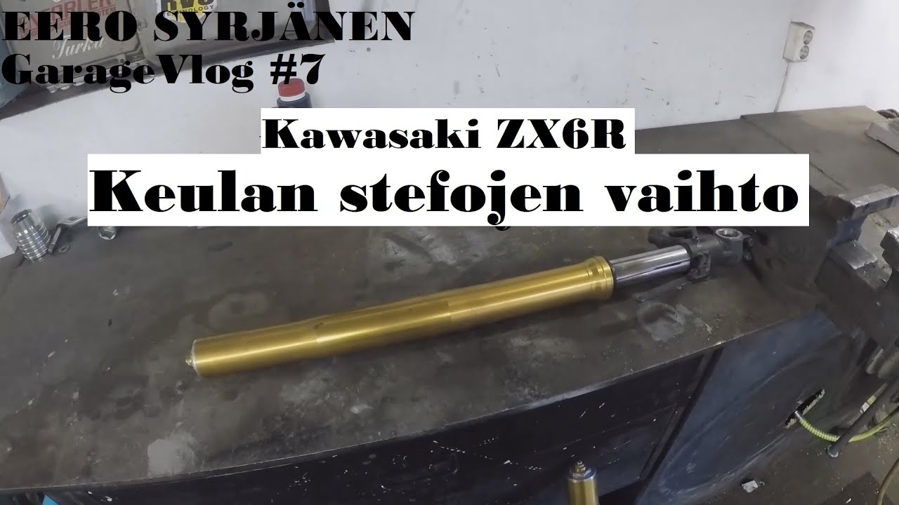 GARAGEVLOG #7: Kawasaki ZX6R keulan huolto