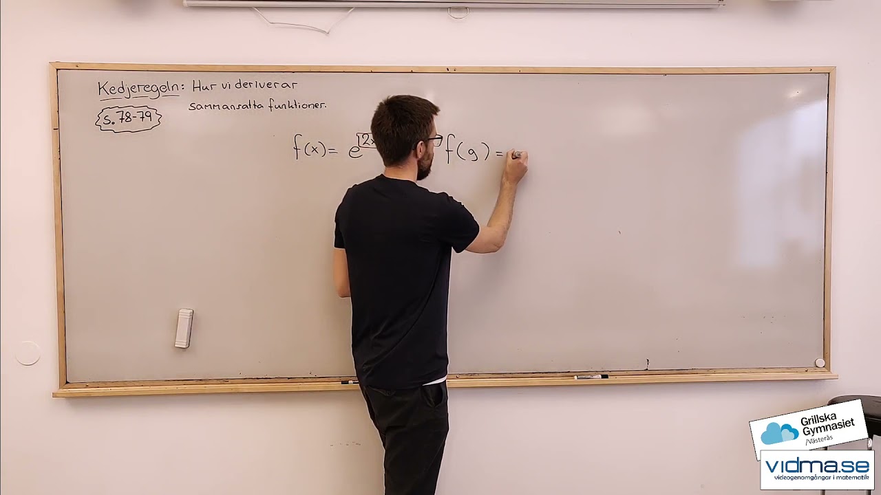 Matematik 4. Kedjeregeln och att derivera sammansatta funktioner. (OBS: läs beskr.)