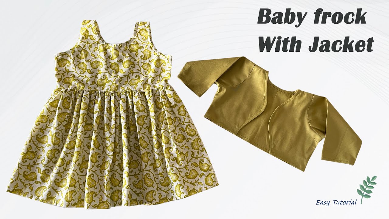 Baby Frock With Jacket for 2-3 Year Baby Girl, Baby Frock With Jacket Cutting and Stitching