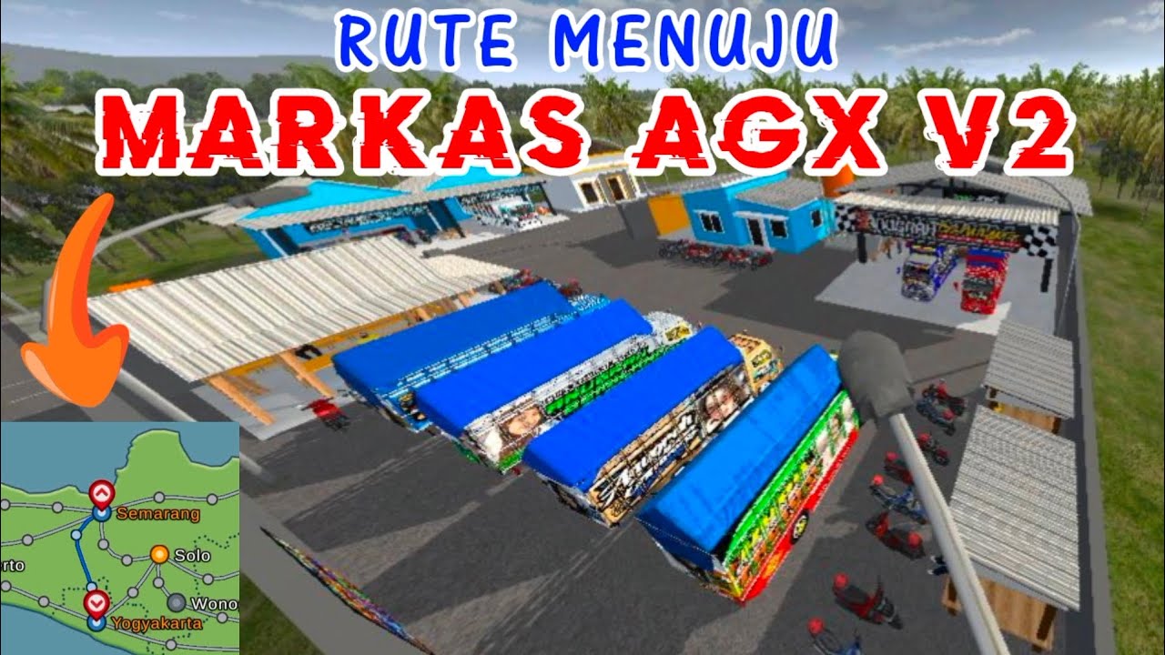 RUTE MENUJU MARKAS AGX V2 BUSSID V3.7.1 #bussimulatorindonesia #bussid