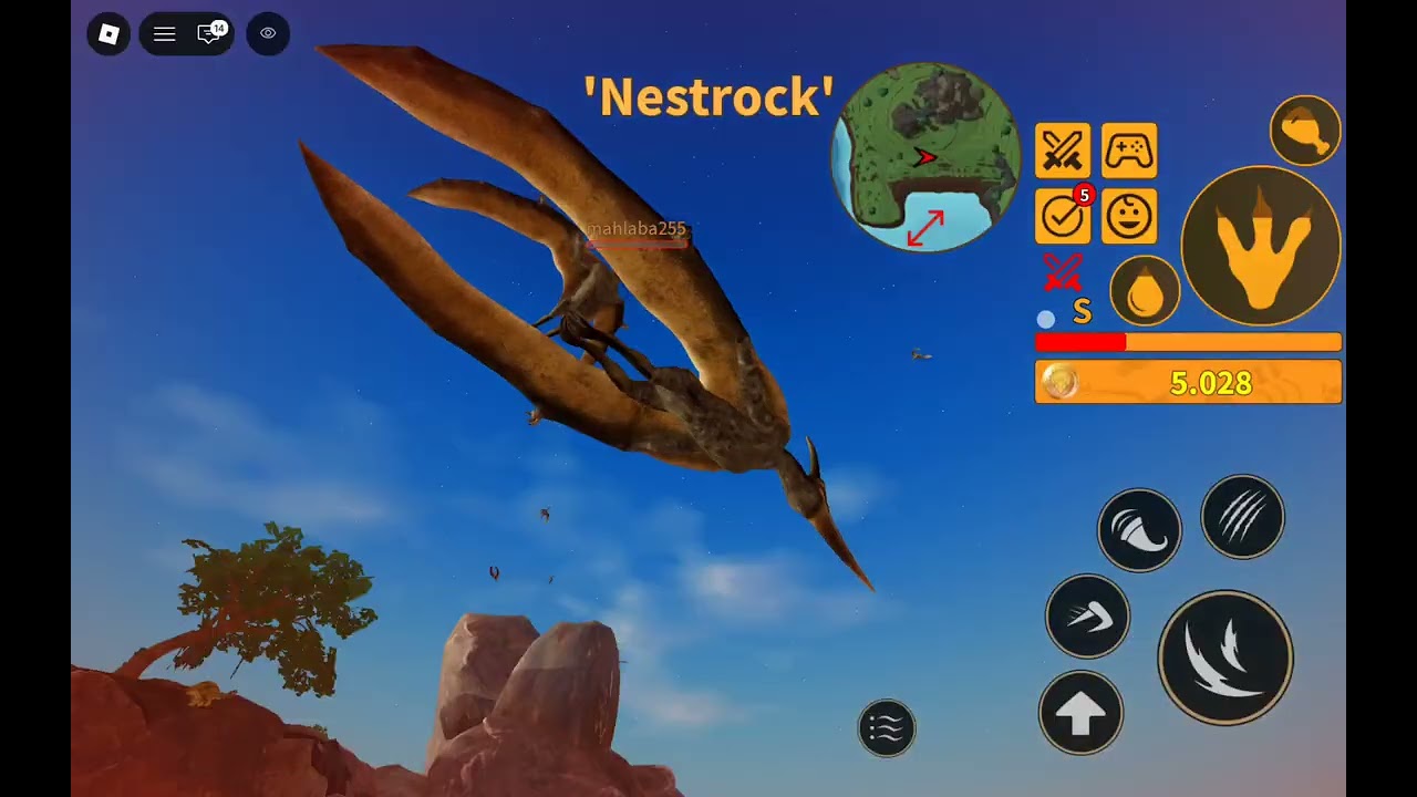 Kosing as a flying beest in dino life [Roblox]