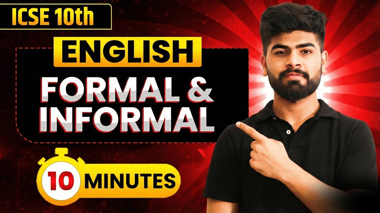 🔥 Formal & Informal Letters in 15 Minutes | English Language | ICSE Class 10 2026