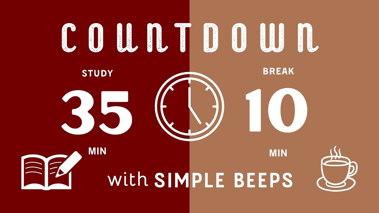 35 / 10 Pomodoro Timer - 05 Hours Study || No Music - Study For Dreams - Deep Focus - Study Timer