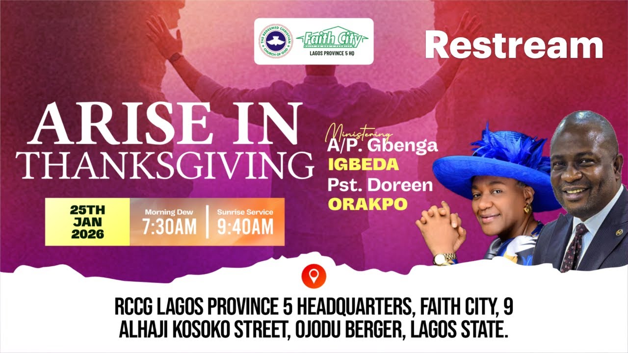 SUNRISE SERVICE | Arise in Thanksgiving - January 25, 2026