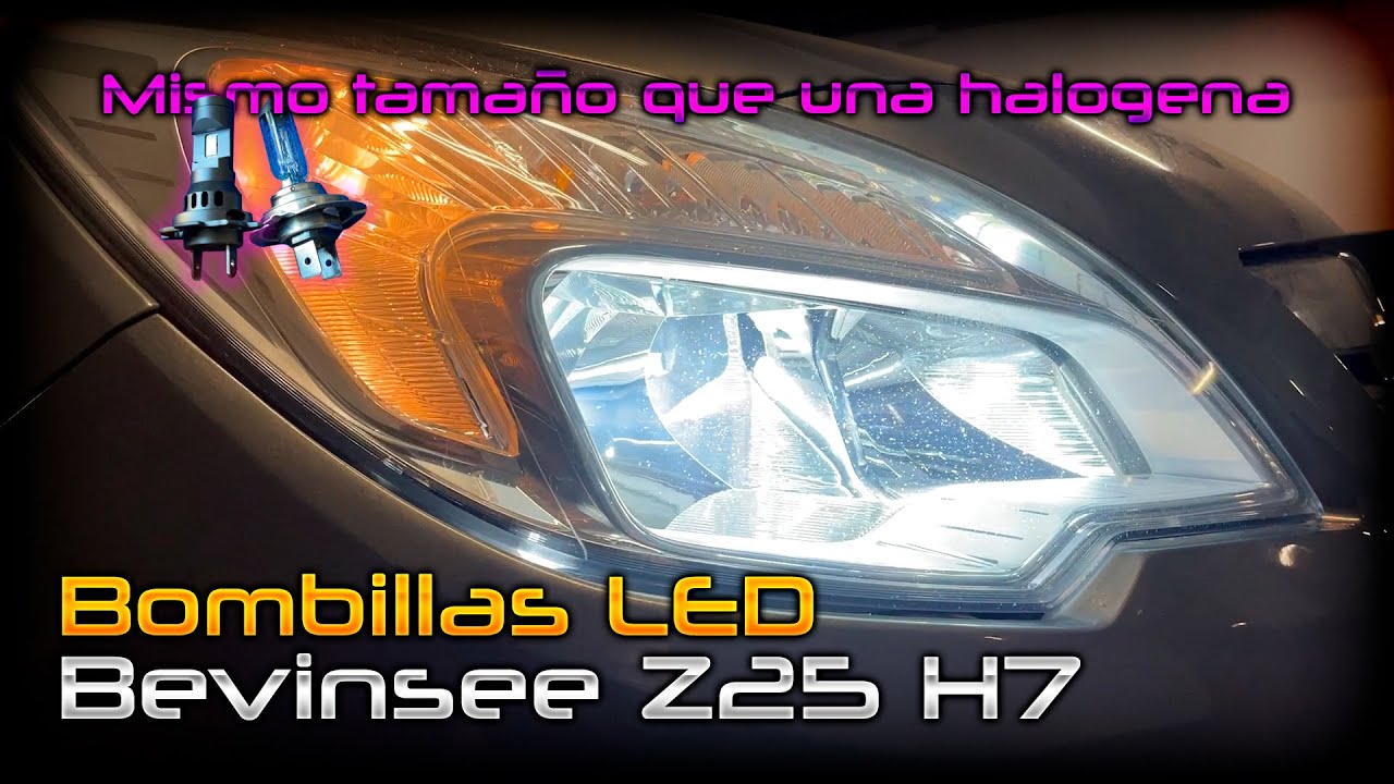 Bevinsee Z25 H7 headlight review | Las bombillas LED del mismo TAMAÑO que una HALÓGENA
