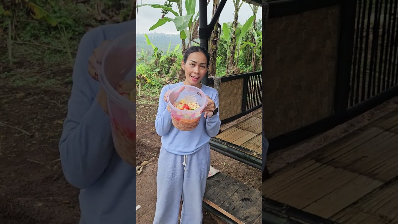 RAMBUTAN HASIL PANEN DI BUAT MANISAN DI MAKAN DI KEBUN MANTAP