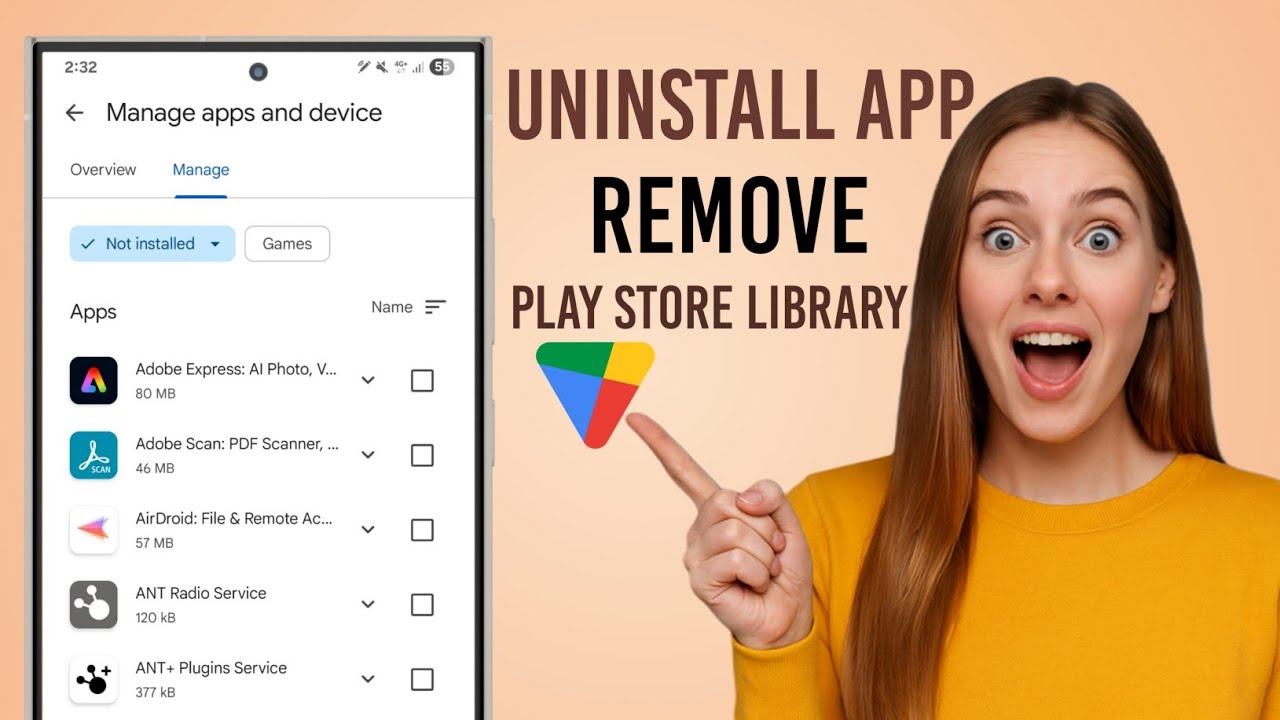 How to Uninstall App | Remove from Play Store Library | Problem Solved