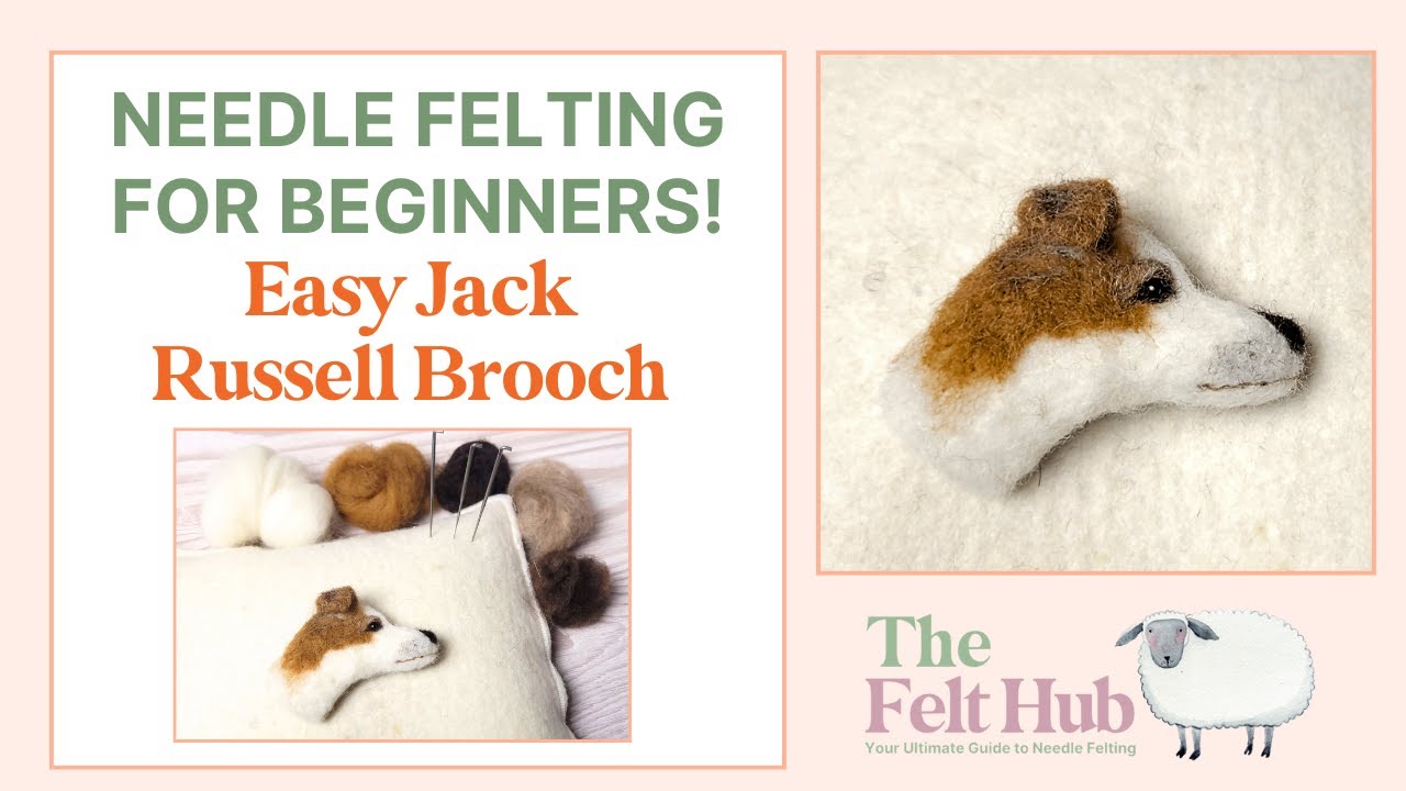 How To Needle Felt Animals - DIY  Felted Brooch