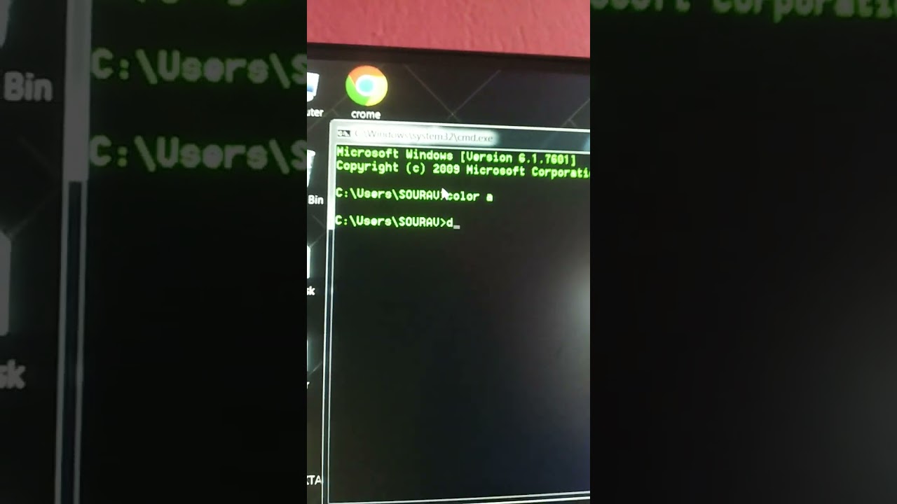 WIN + R = cmd = color a = dir/s = enter