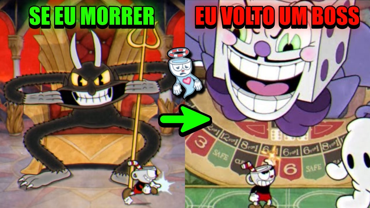 zerando Cuphead MAS quando eu MORRO, eu VOLTO um BOSS