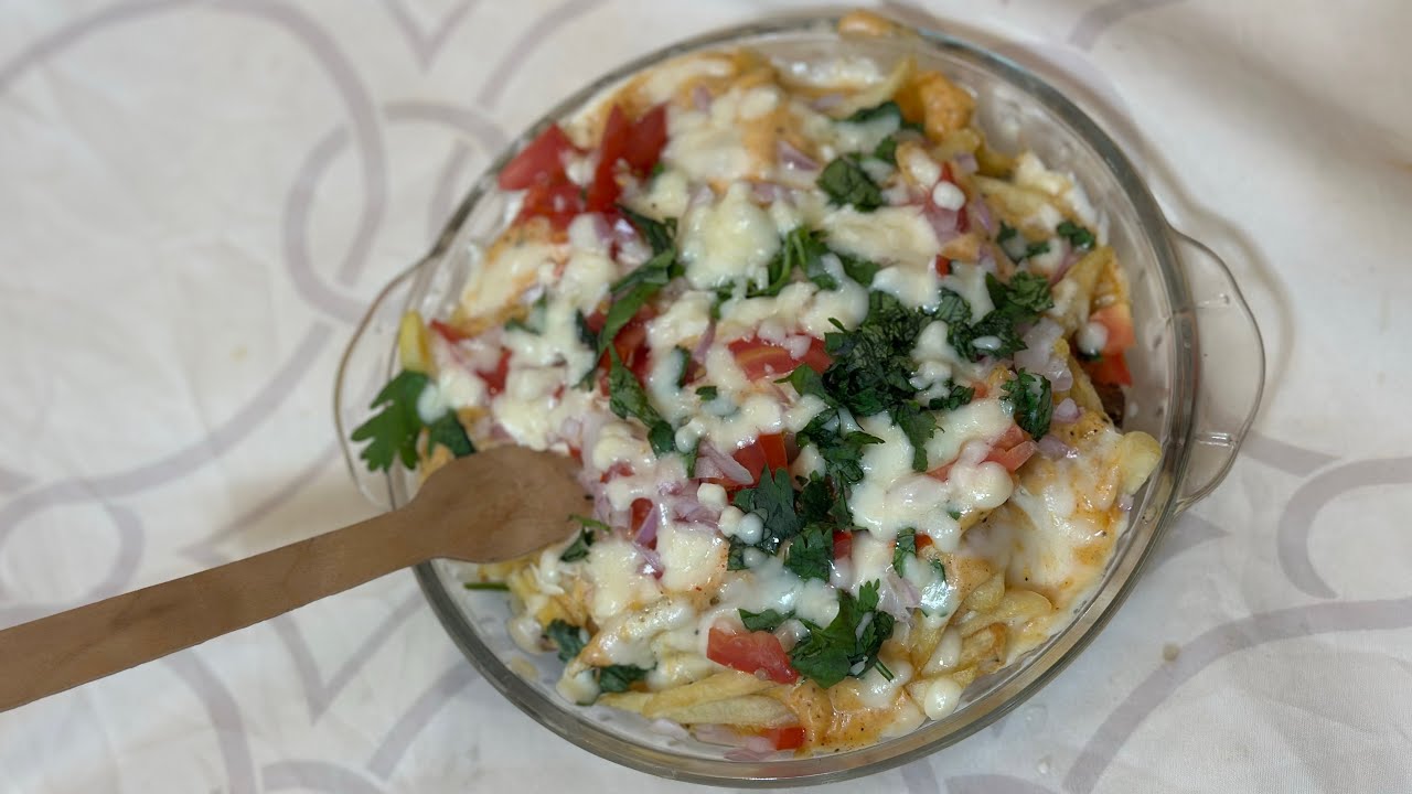 Chicken loaded fries|easy and tasty|simple way|#homemadehappinessbyeva 