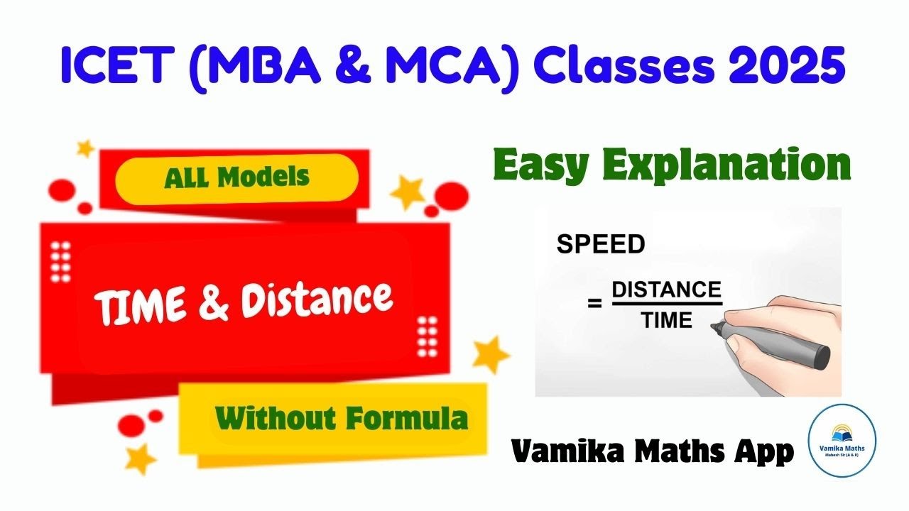 Time & Distance all models without formula by Vamika Maths | Free ICET Classes 2025 #icet2025