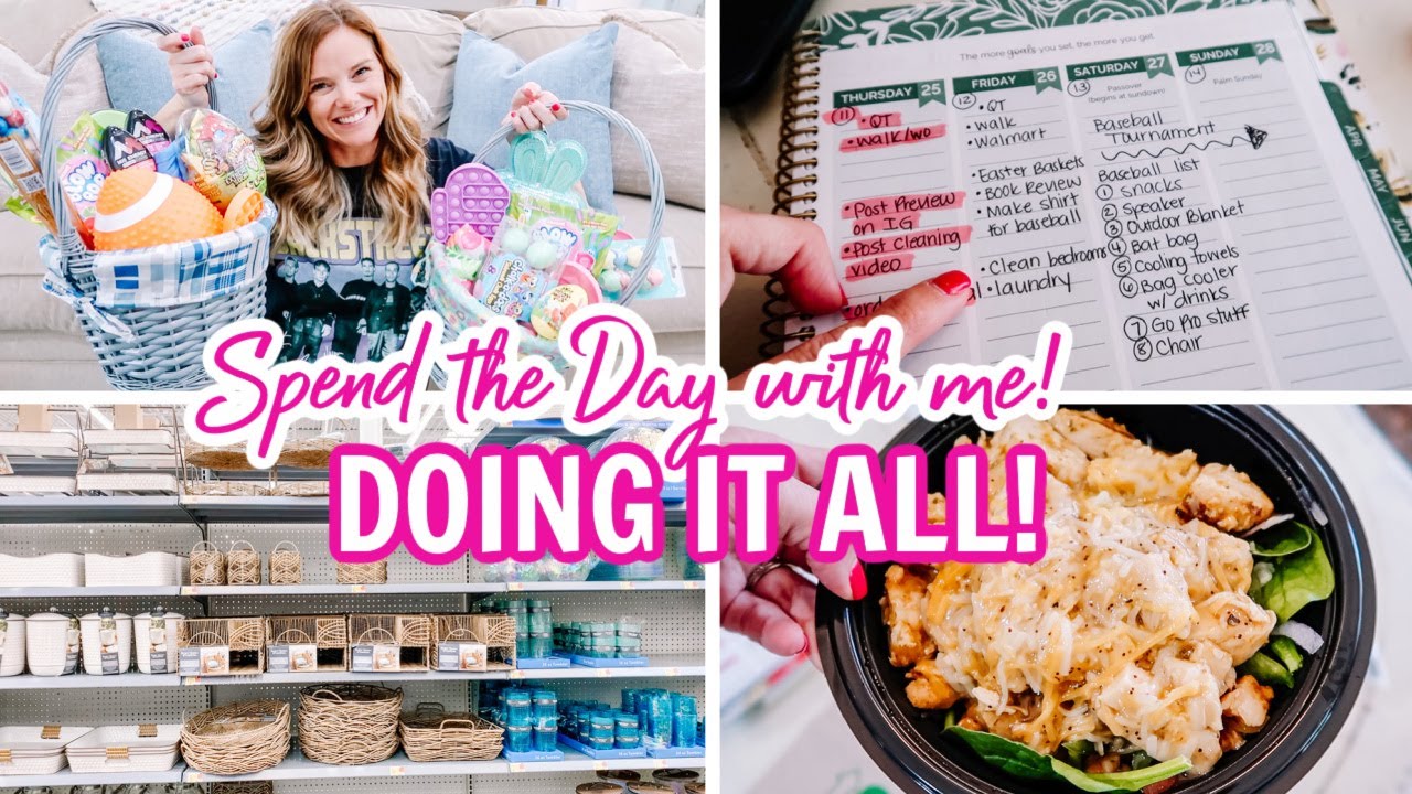 SPEND THE DAY WITH ME | EASTER BASKETS 2021 | WALMART HAUL | GET IT ALL DONE with Amy Darley