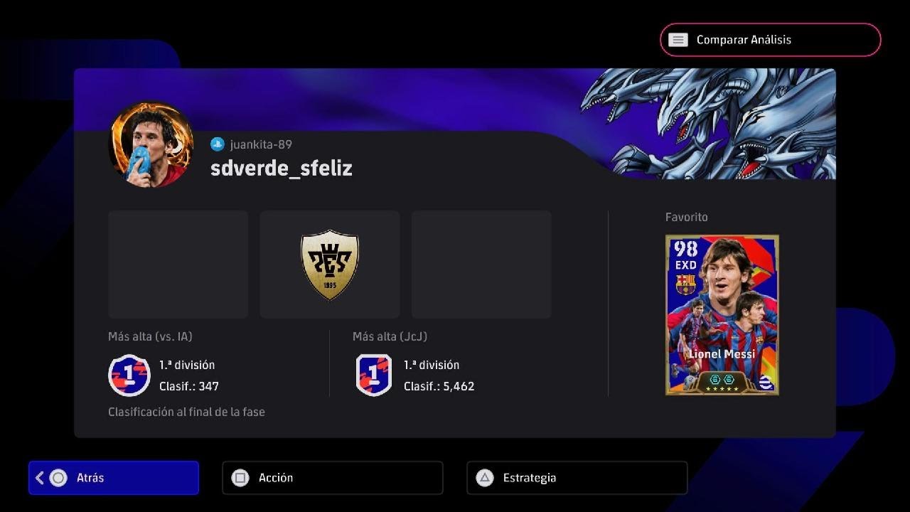Cuenta de un subscriptor: vs rival de Primera eFootball_2026