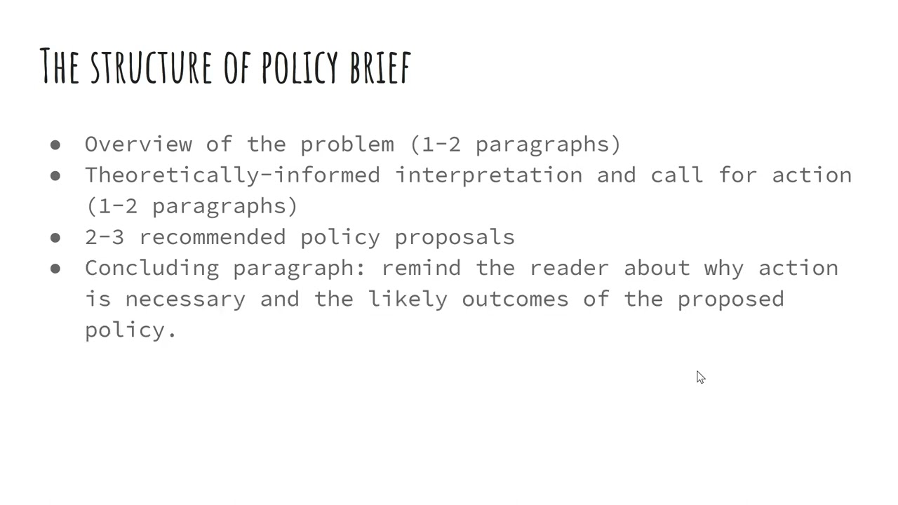 Policy brief writing tutorial 1