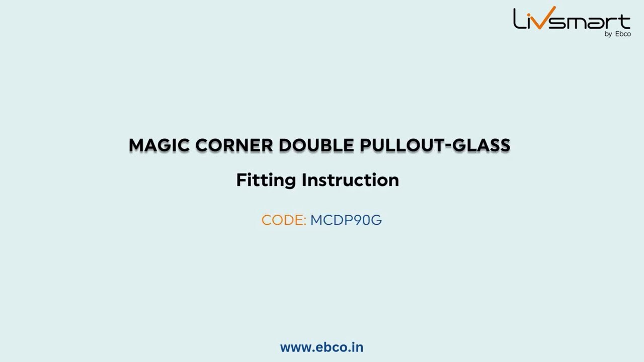 Magic Corner Double Pullout Glass - 2 - Installation Video