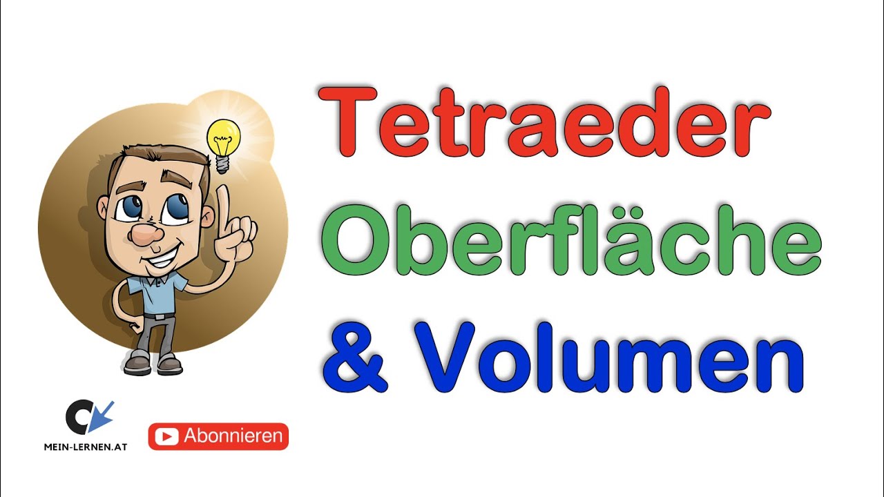 Tetraeder Oberfläche, Höhe, Volumen