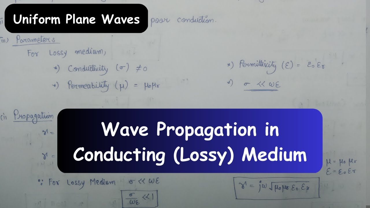 Распространение волн в проводящей среде (среде с потерями)