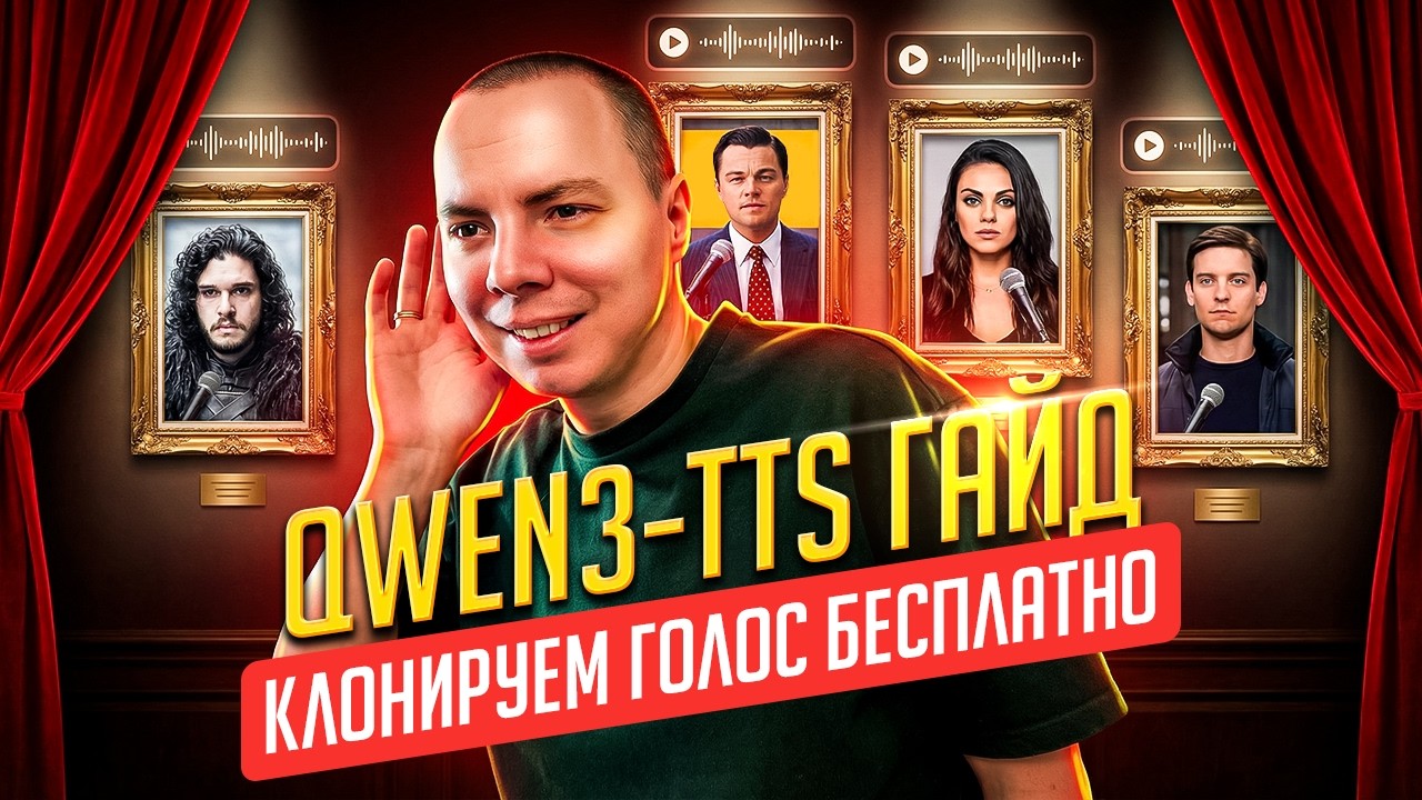 QWEN3-TTS ПОЛНЫЙ ГАЙД ПО УСТАНОВКЕ. КЛОНИРОВАНИЕ ГОЛОСА БЕСПЛАТНО И ПРОСТО НА ЛЮБОМ ПК!