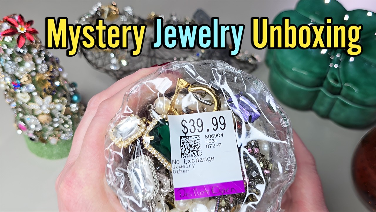 Mystery Jewelry Jar Opening from a Thrift Shop: Unjarring Vintage Haul Gold Silver Costume Jewelry?