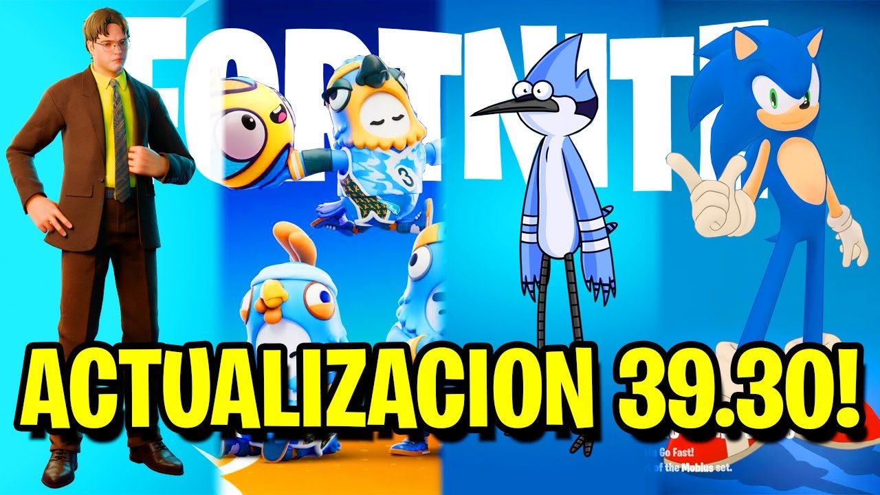 ACTUALIZACION 39.30 DE FORTNITE! (The Office, Modo Básquetbol, Sonic, Regular Show,  Lore y Más!)