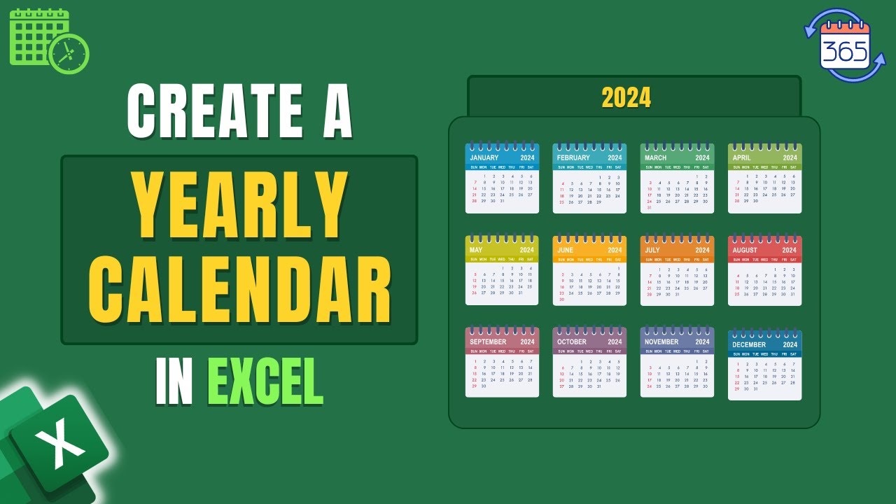 How to Create a Yearly Calendar in Excel