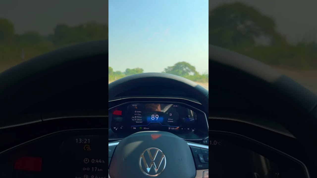 Vw Virtus 1.0 Tsi AT MileageCruising @ 90kmph. #TSI #volkswagen #MQBA0 IN #6speed #vag #virtus
