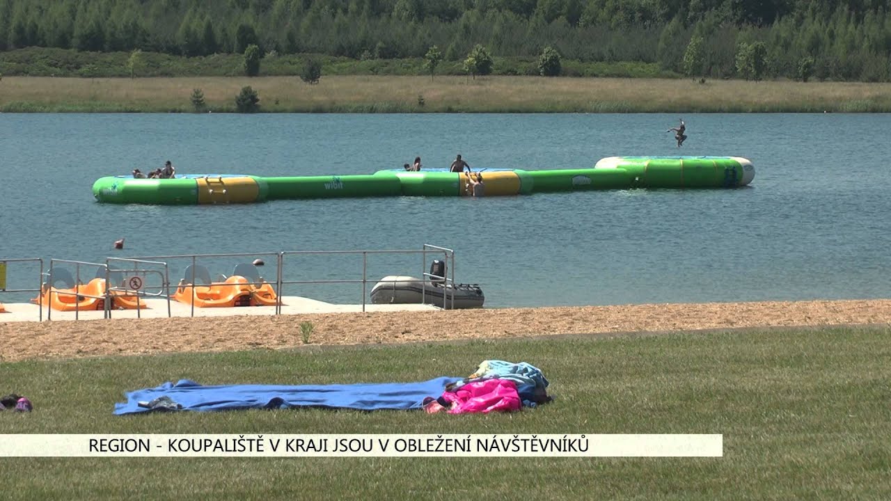 Region: Koupaliště v kraji jsou v obležení návštěvníků (TV Západ)