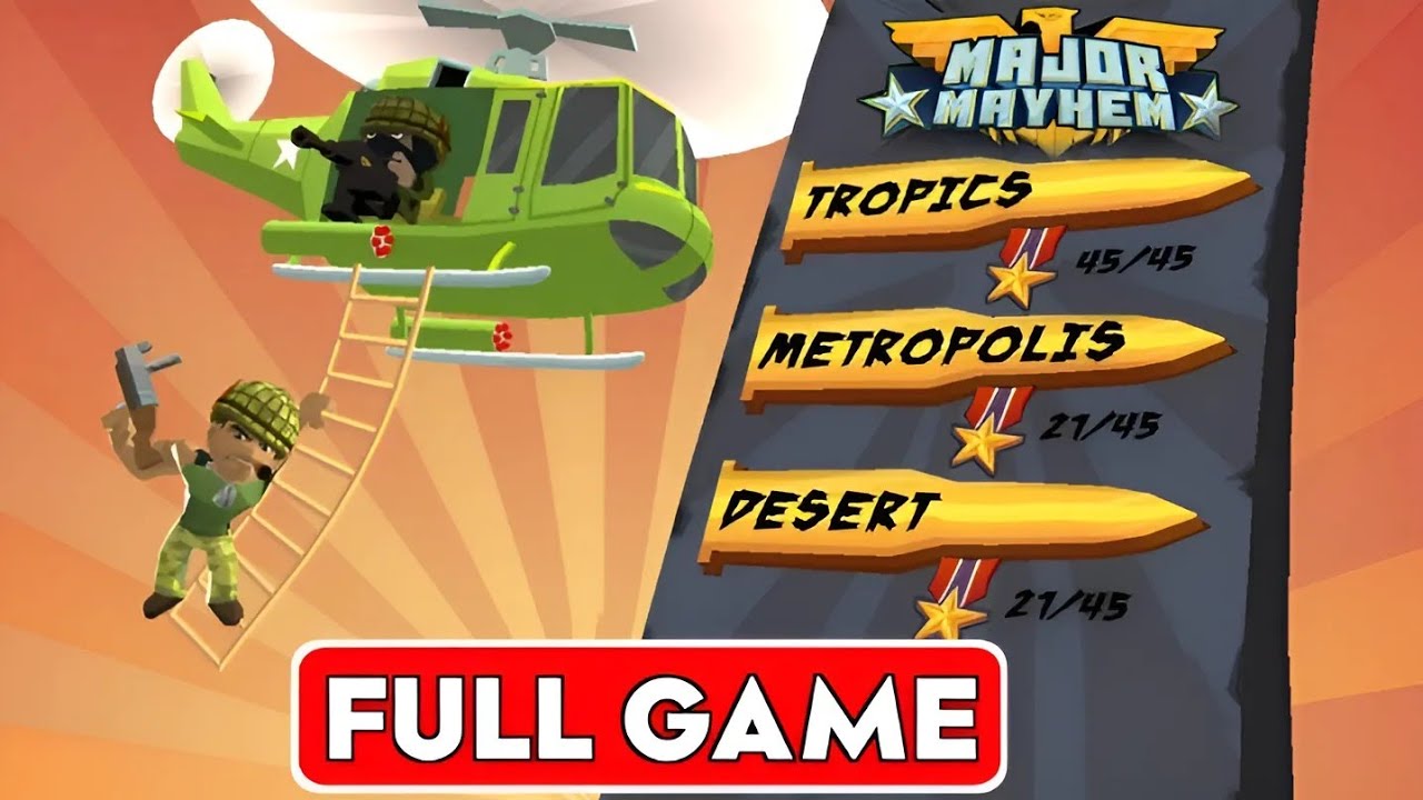 MAJOR MAYHEM : FULL GAME | Gameplay Walkthrough (No Commentary) (Android,iOS)