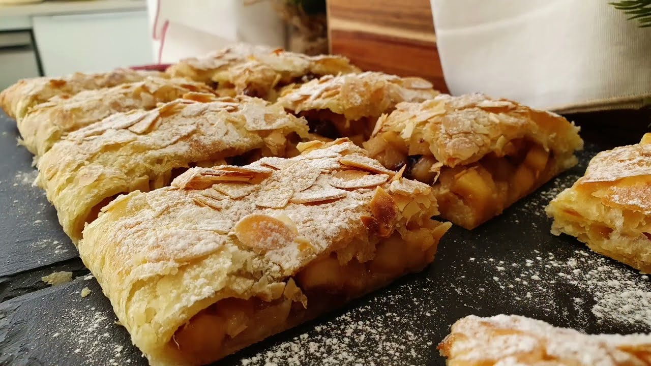 Este pastel me lo piden todos los días - PASTEL DE HOJALDRE con manzana y pasas !!!