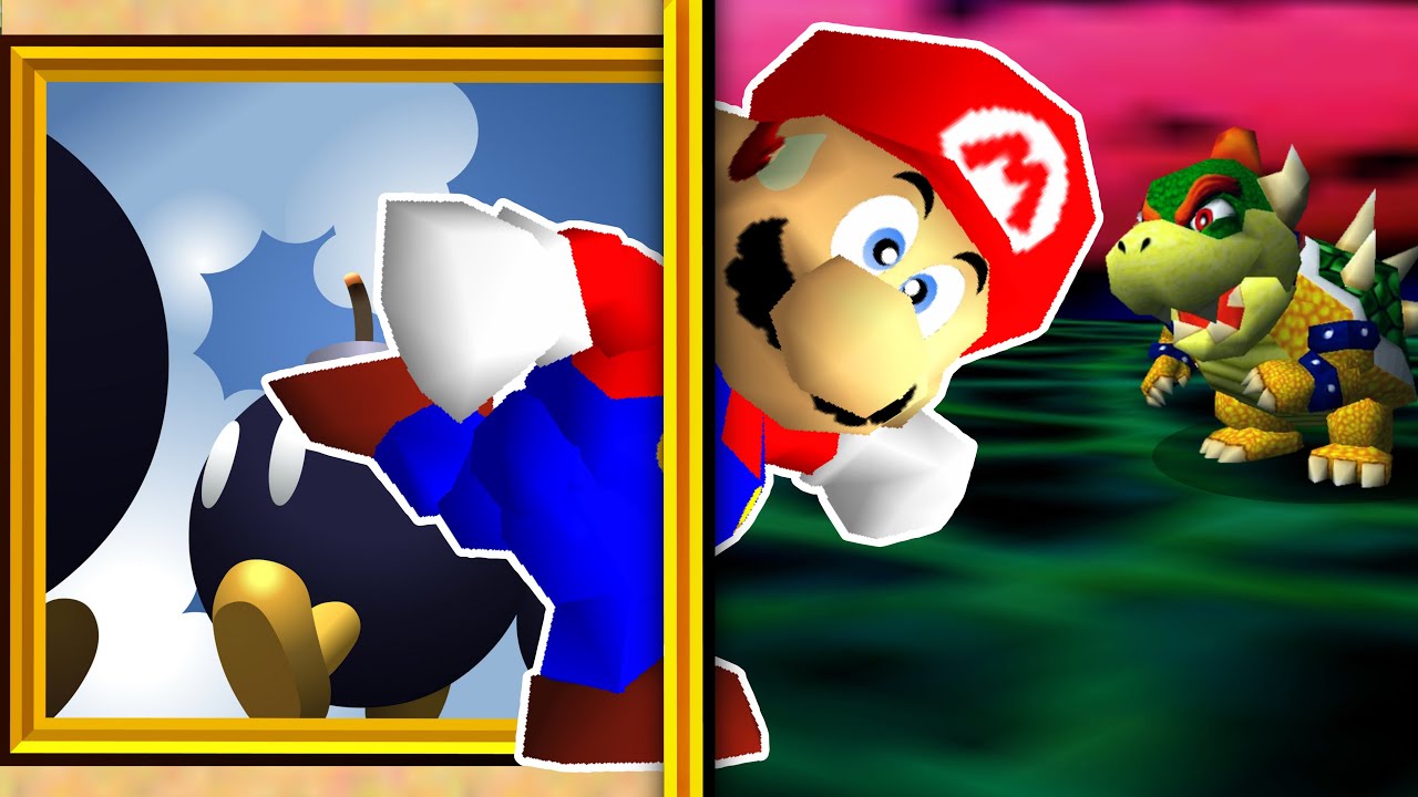 MARIO 64 pero los CUADROS están RANDOMIZADOS