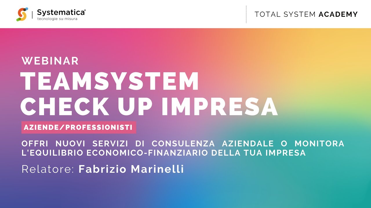 Webinar - TeamSystem Check Up Impresa - Systematica