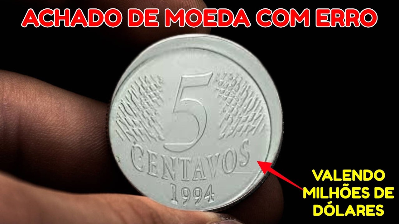 Moedas raras de 5 centavos do Brasil que valem dinheiro💰 | Guia das moedas brasileiras de 5 centavos