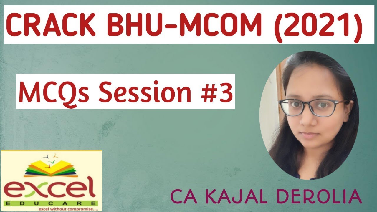 #3 BHU MCOM Entrance MCQs | Past year questions coverage | 2021 |