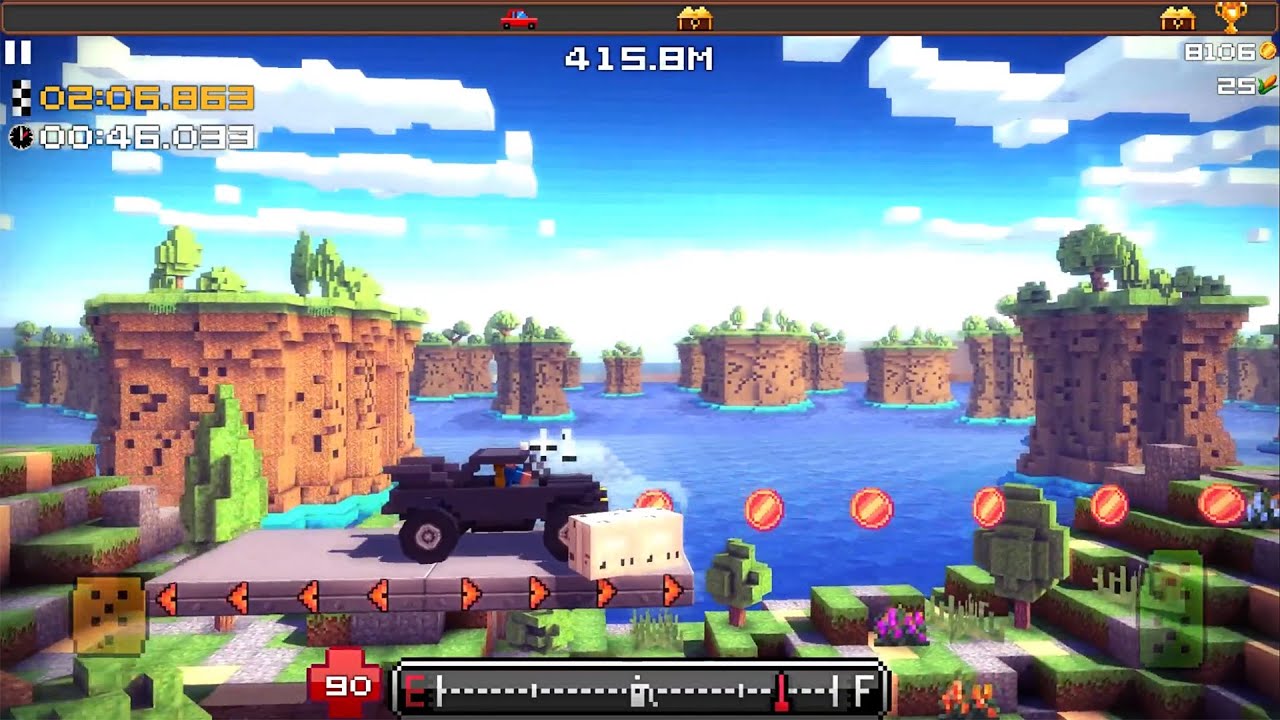 Blocky Roads OffRoad Stunt Racing Crashed Play #1