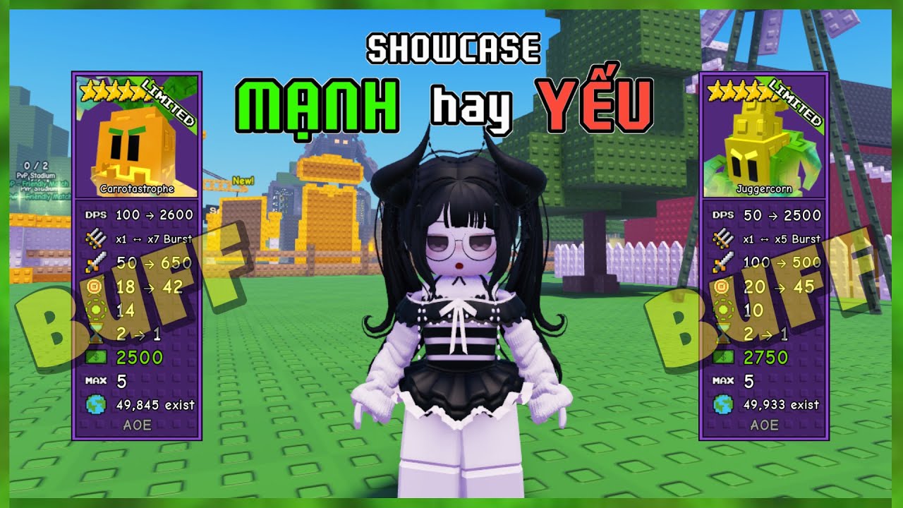 Carrotastrophe và juggercorn được buff sức mạnh | garden tower defense | [roblox]