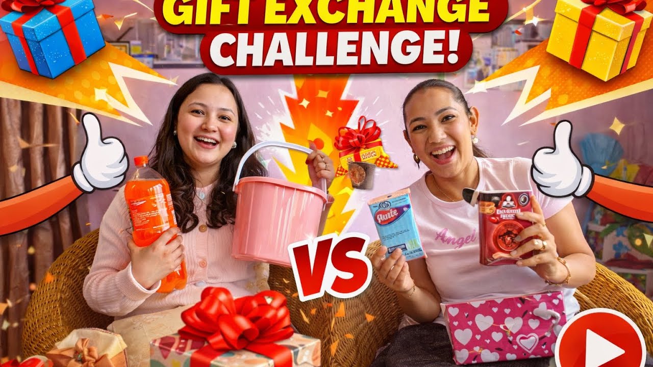 Finally doing colour gift exchange challenge with thulo chori❤️🫰🏻🫰🏻🧿🧿🧿