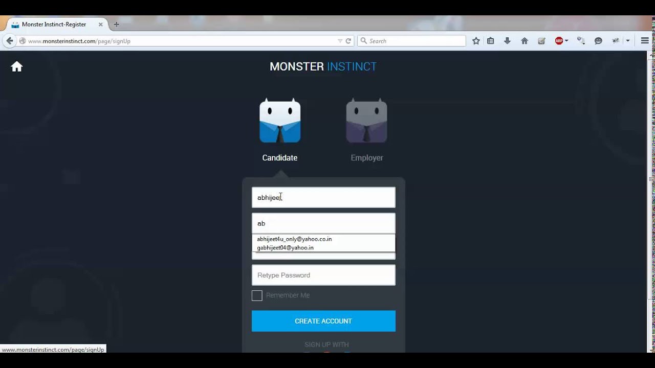 How To Create Account On Monster Instinct
