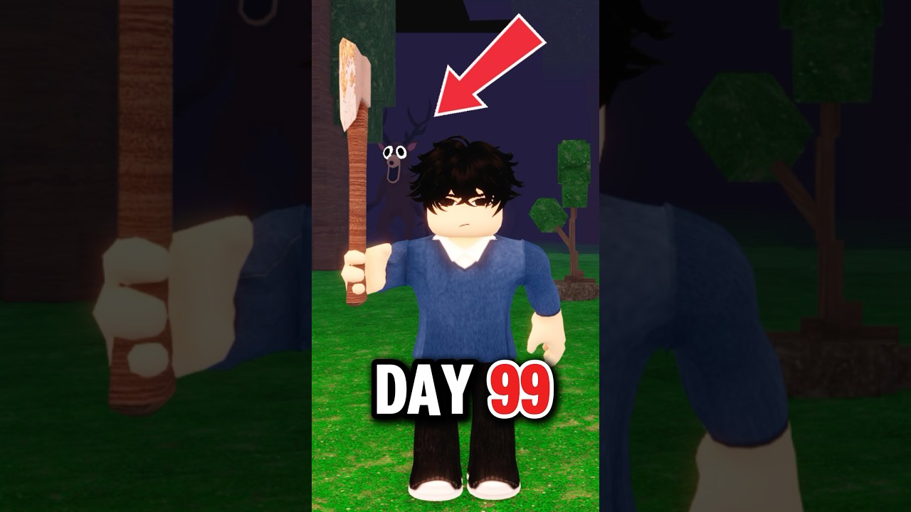 Что происходит на 99-й день в игре &laquo;99 ночей в лесу&raquo;? #roblox