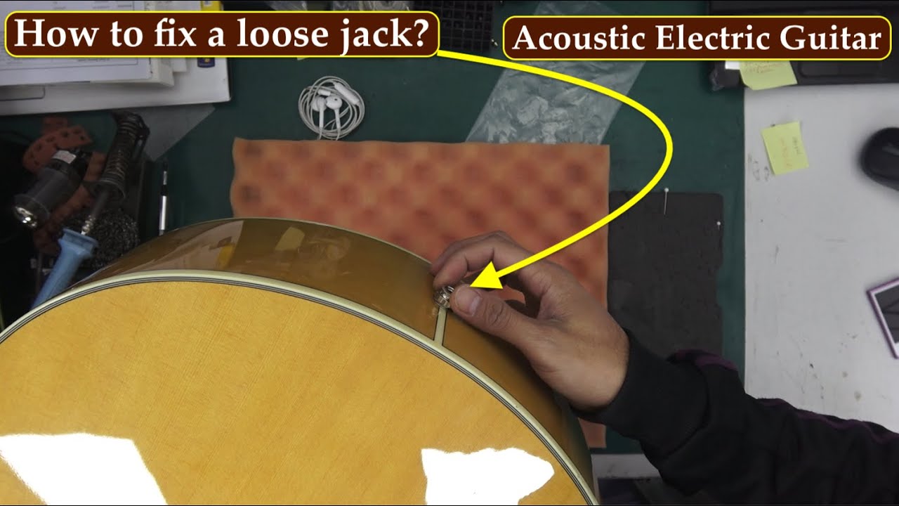 How to fix loose jack on EJ 200SCE VN Epiphone Acoustic Electric Guitar