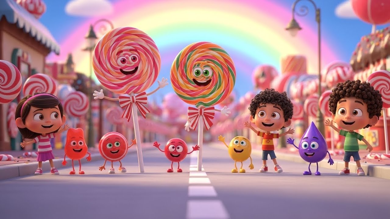 Colorful Candy Parade 🍭🎉🍬🎶 | Sweet & Fun Rhyme for Kids | Nursery Rhymes & Songs for Children