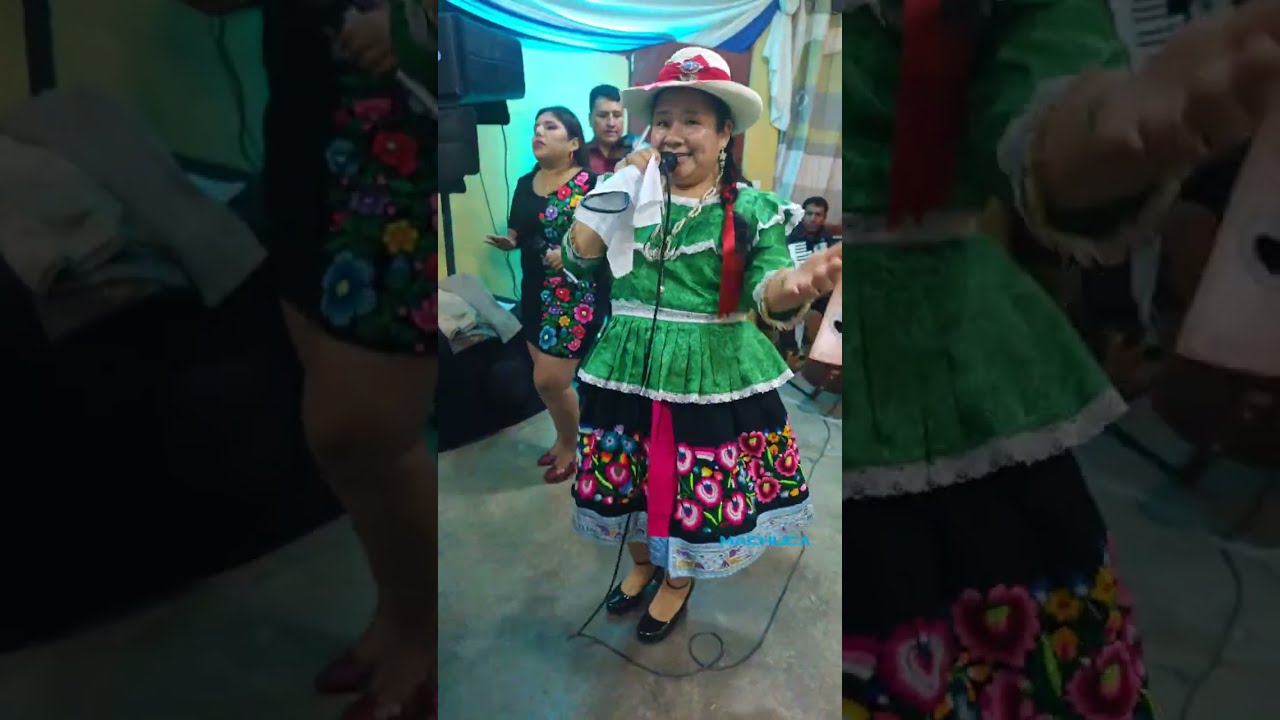 50 AÑOS DE VICTOR CARRANZA Donata pinedo con los chimaycheros de Colpapampa