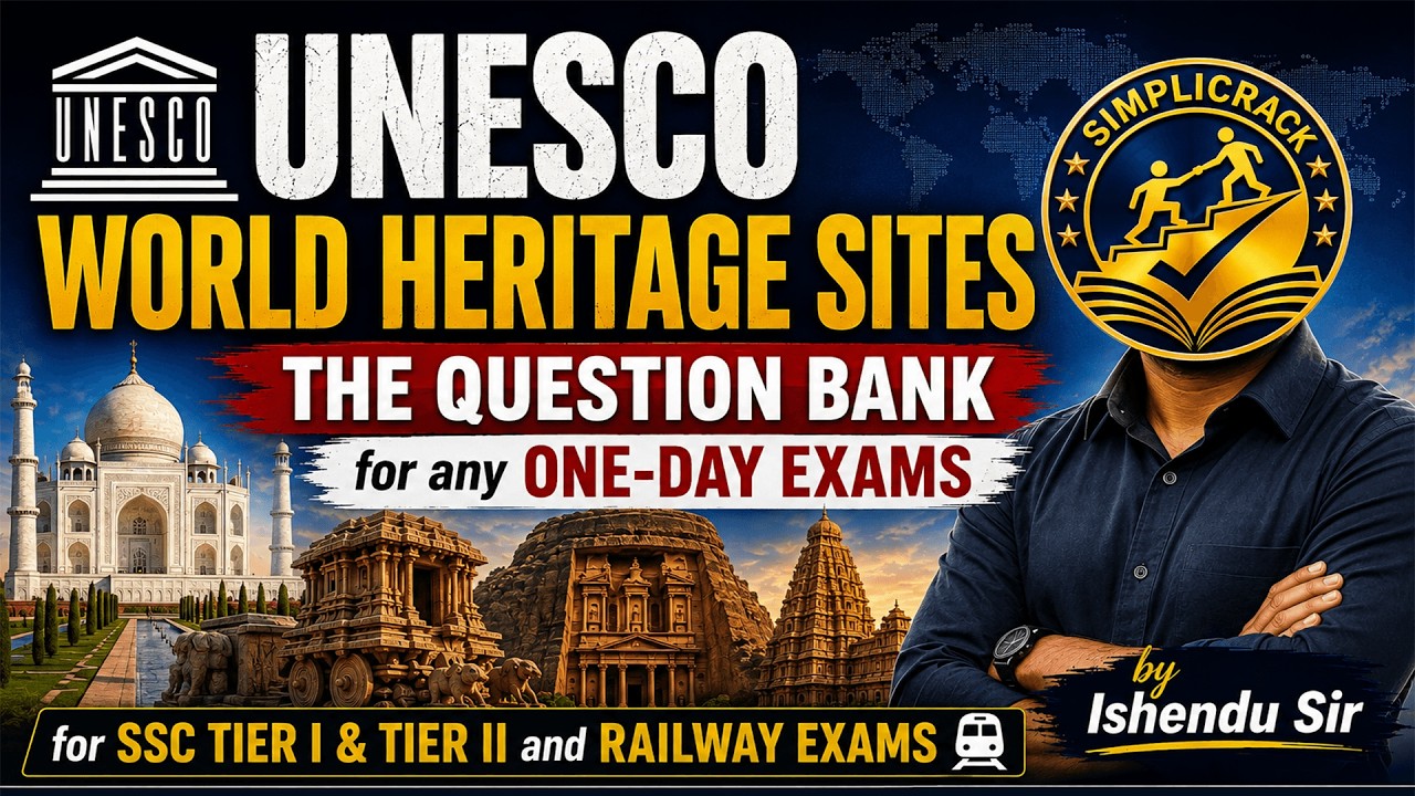 UNESCO World Heritage Sites | One-Shot  | Static GK for SSC & Railway Exams | Ishendu Sir