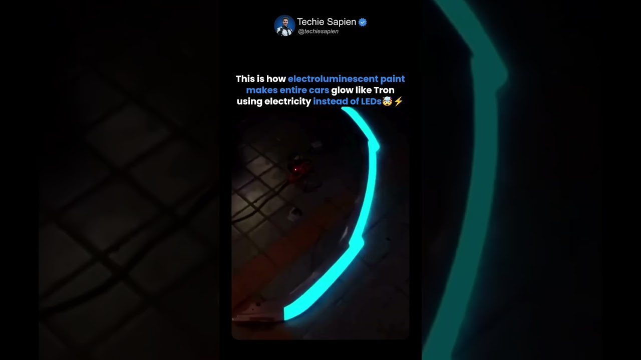 This Electroluminescent Paint Turns Any Car Into a Real-Life Tron Vehicle 🤯⚡