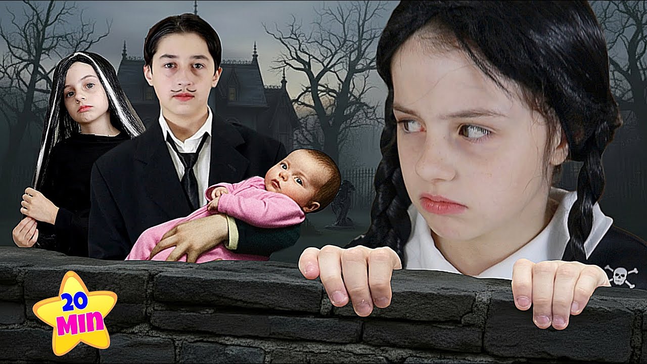 Mimi Julinha em uma história engraçada da FAMÍLIA ADDAMS e vídeos de bebês