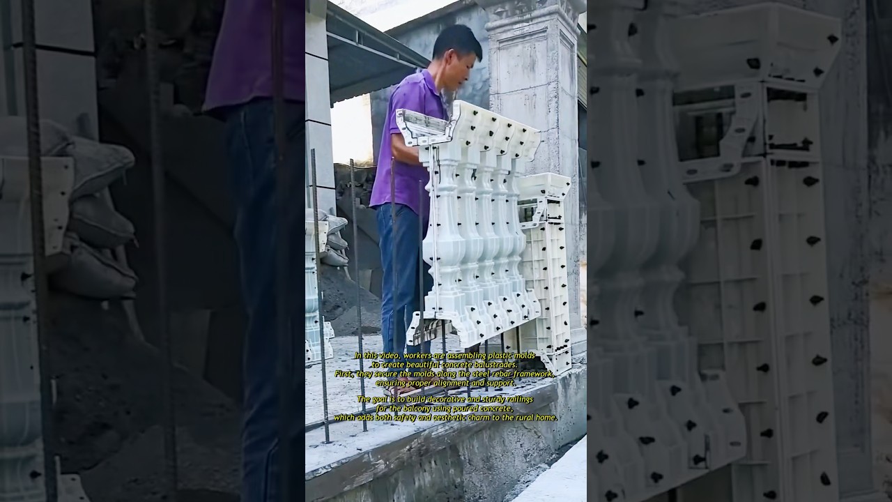 Crafting Elegant Balcony Railings with Reusable Molds #craftsman #work
