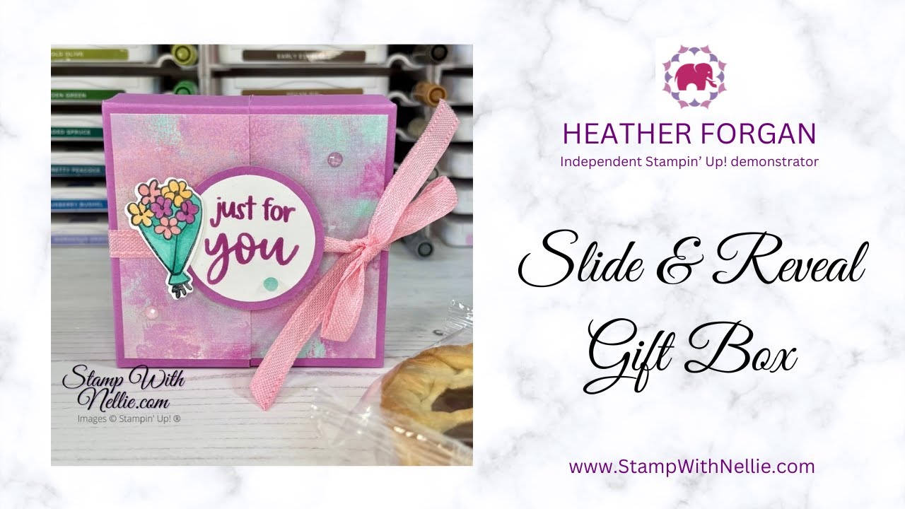 How to make a slide and reveal gift box with Attention Shoppers bundle from Stampin' Up!