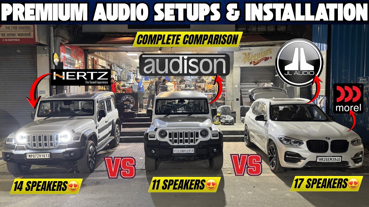 PREMIUM AUDIO SETUPS & INSTALLATION | THAR ROXX | BMW X3 | 17 SPEAKERS SETUP | COMPARISON | CARMAN