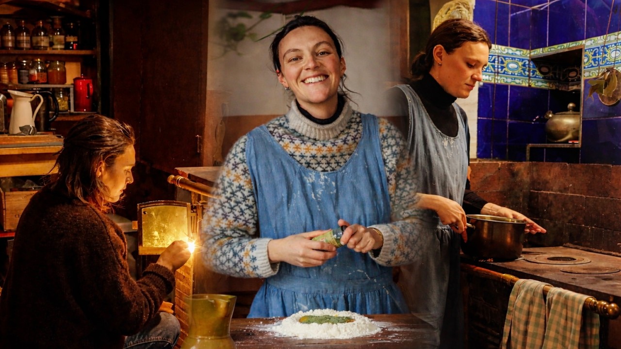 La cara de nuestro trabajo que nunca enseñamos - Estofado de ternera con pasta en la cocina de leña